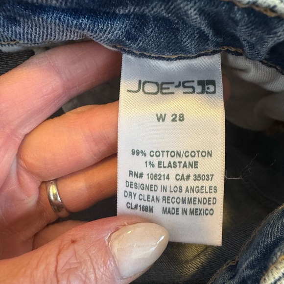 Joes Jeans Skirt Denim Straight Front Slit Maxi Fray Raw Hem 28 - Picture 6 of 12